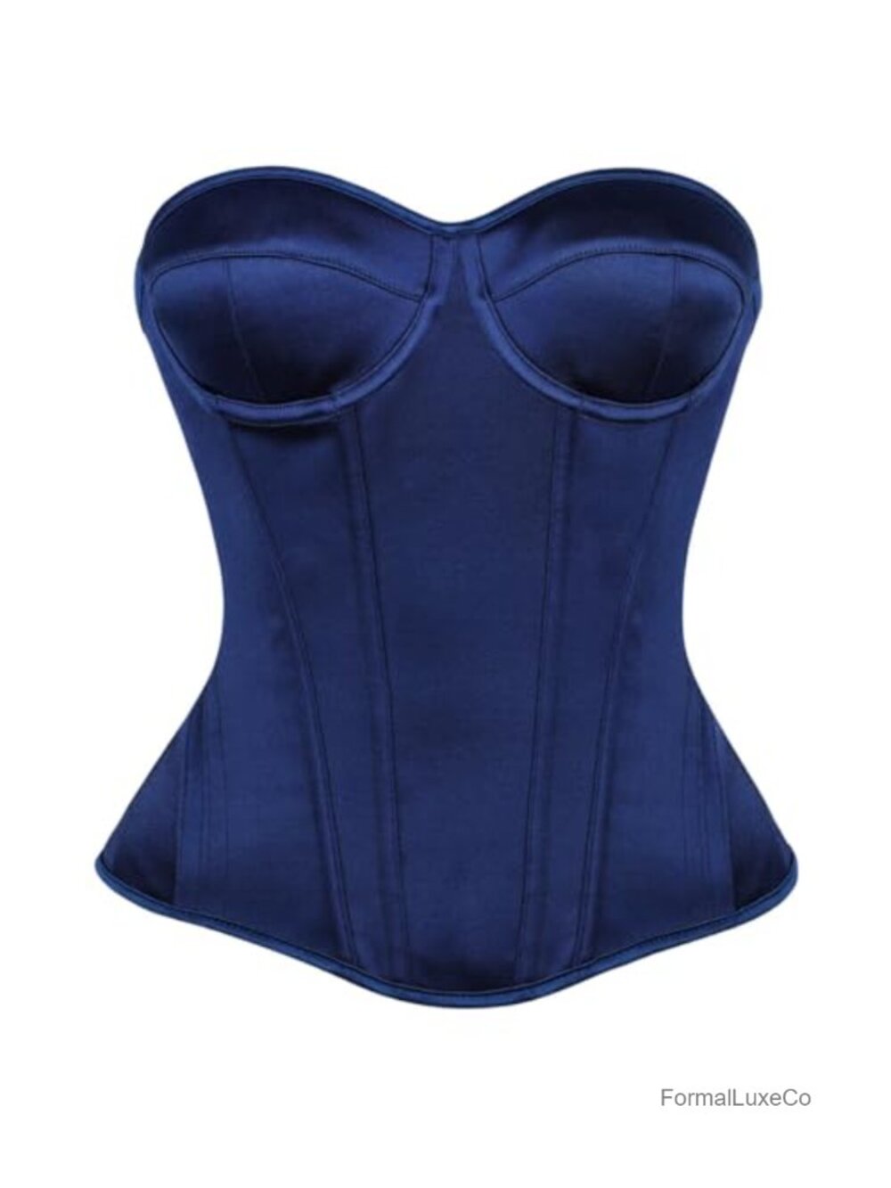 Satin Corset Top Strapless Overbust Bustier Lace Up Party Clubwear